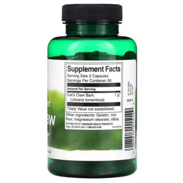 Swanson Cat's Claw 500 mg ������� ������� 