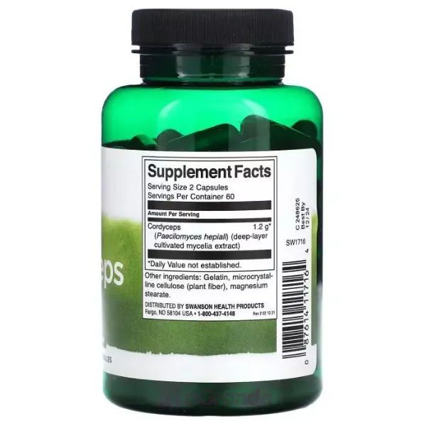 Swanson Cordyceps 600 mg ������� ������� 
