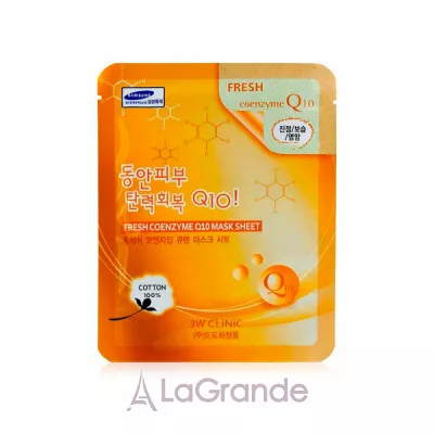 3W Clinic Fresh Coenzyme Q10 Mask Sheet       Q10
