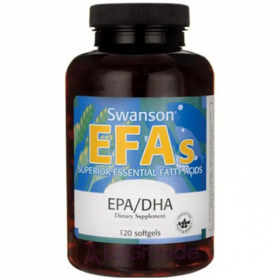 Swanson  EFA EPA/DHA 180/120 mg Lemon '  180/120   