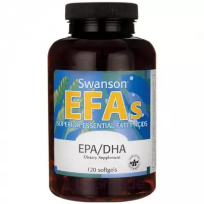 Swanson  EFA EPA/DHA 180/120 mg Lemon '  180/120   