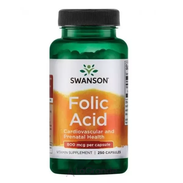 Swanson Folic Acid ������� ������� �������� �������  800 ���