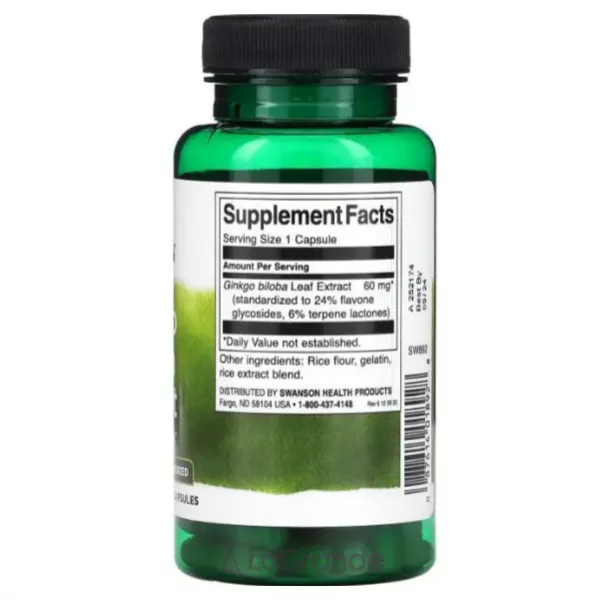 Swanson Ginkgo Biloba Extract 60 mg ������� ������� 