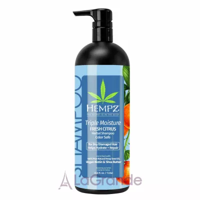 Hempz Triple Moisture Fresh Citrus Herbal Shampoo  