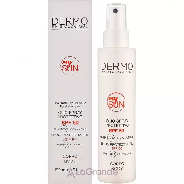 Dermophisiologique My Sun Spray Body Protection Oil SPF 50 ������������� ������ ����� ��� ��� � ������� �������� ������� ���� SPF 50