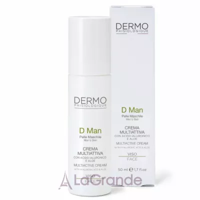 Dermophisiologique D Man Multiactive Cream With Hyaluronic Acid and Aloe       