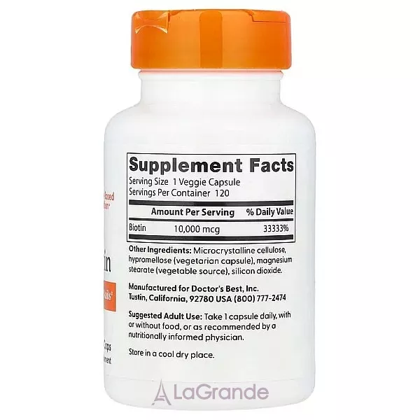 Doctor's Best Biotin 10000 mcg ³����� ��� ������'� �������, ���� �� ����� 