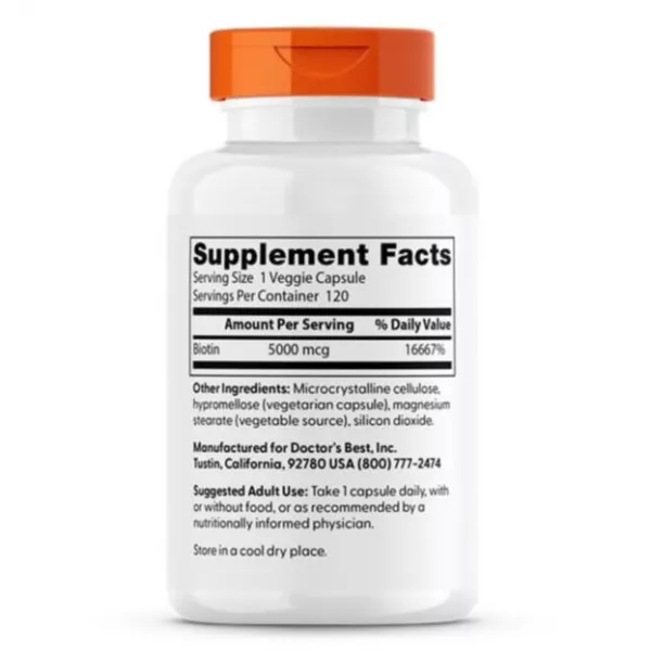 Doctor's Best Biotin 5000 mcg �������� ��� �������� �����, ���� � ������ 