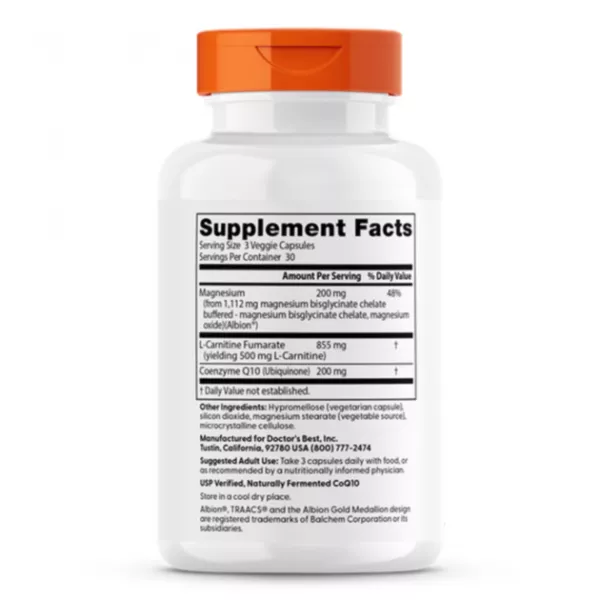 Doctor's Best CoQ10, L-Carnitine & Magnesium �������� ��� ����������� ������� � �������������� ���� 