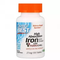 Doctor's Best High Absorption Iron with Ferrochel 27 mg ����������� ������� "������ � ����������", 27 ��