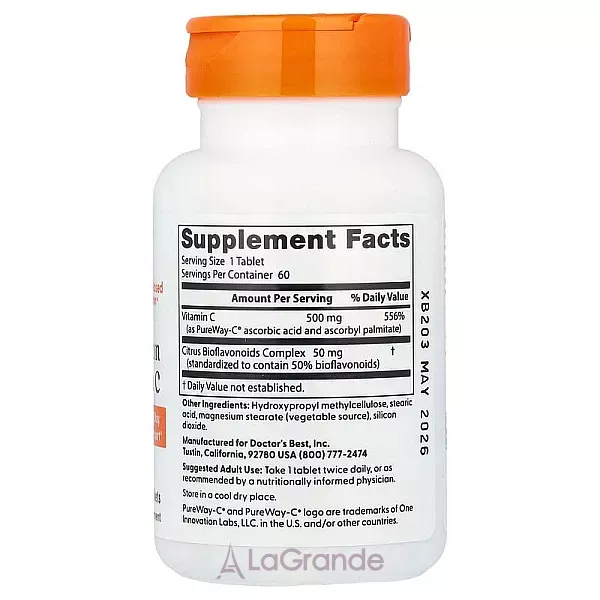 Doctor's Best High Absorption Vitamin C 500 mg ĳ������ ������� 