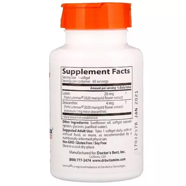 Doctor's Best Lutein with Lutemax 2020 �������� ��� ������ 