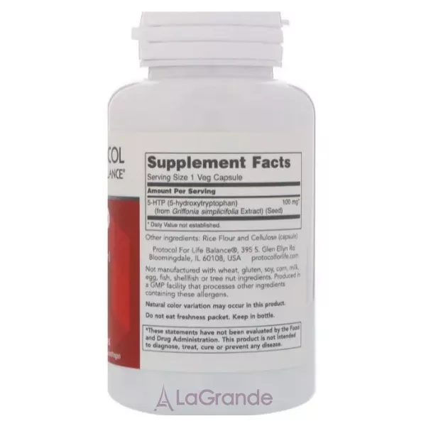 Protocol for Life Balance 5-HTP 100 mg ������� ������� ��� ��������� ������ ����������� ������� ������� 