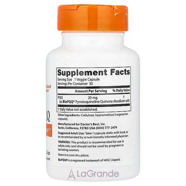 Doctor's Best PQQ 20 mg ����������� ������� ��� ��������� ������� ������� 