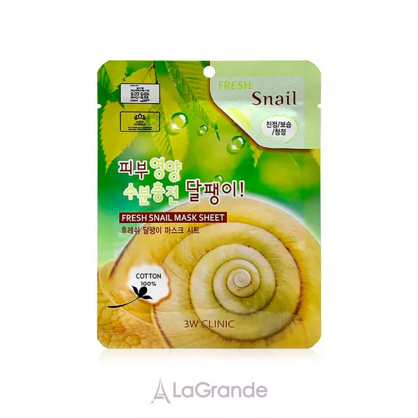 3W Clinic Fresh Snail Mucus Mask Sheet �������� ����� ��� ������� � ���������� ����������� ������