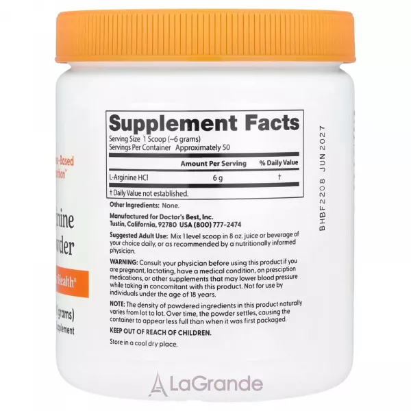 Doctor's Best L-Arginine ������������ 