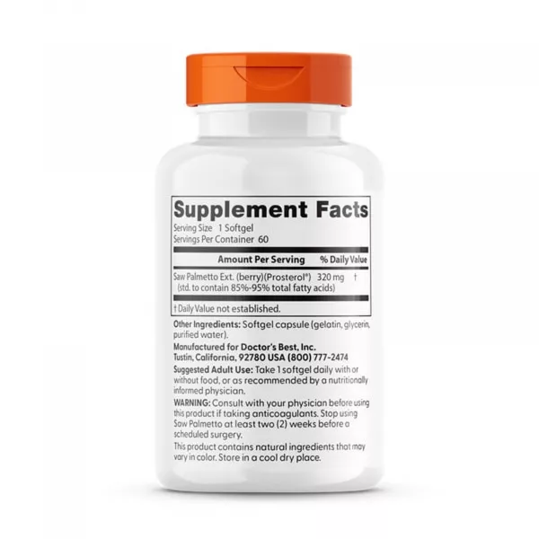 Doctor's Best Saw Palmetto Standardizer Extract 320 mg ����������� ������� 