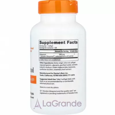 Doctor's Best Ubiquinol 200 mg ĳ  