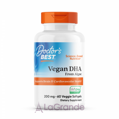 Doctor's Best Vegan DHA from Algae with Life's DHA 200 mg  䳺  