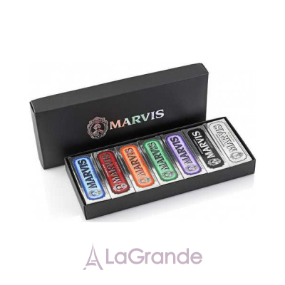 Marvis Toothpaste Flavor Collection Gift Set (Classic, Whitening, Marine, Ginger, Licorice, Jasmine, Cinnamon)    (, , , , , , )