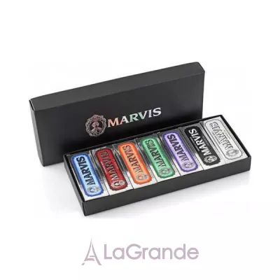 Marvis Toothpaste Flavor Collection Gift Set (Classic, Whitening, Marine, Ginger, Licorice, Jasmine, Cinnamon)    (, , , , , , )