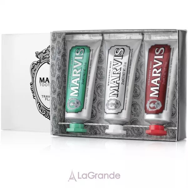 Marvis Toothpaste Flavor Collection Gift Set (Whitening Mint, Classic Strong Mint, Cinnamon Mint) ���� ������ ���� 