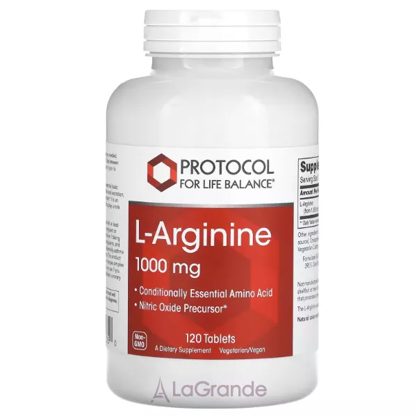 Protocol for Life Balance L- Arginine 1000 mg ������� ������� ��� ����������� ����������� ������� 