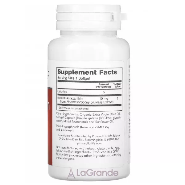 Protocol for Life Balance Astaxanthin 10 mg ������� ������� ��� ����� 