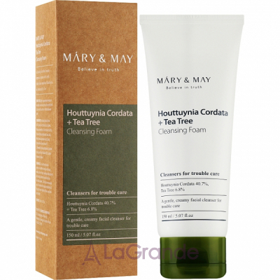 Mary & May Houttuynia Cordata+Tea Tree Cleansing Foam       