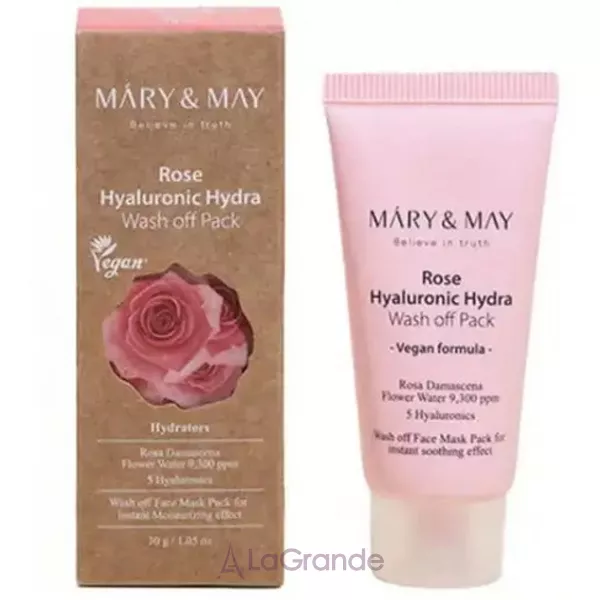 Mary & May Rose Hyaluronic Hydra Wash off Pack �������� ����� ��� ��������� ���������� � ���������� ���� � ������������ ��������