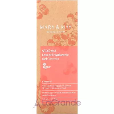 Mary & May Vegan Low pH Hyaluronic Gel Cleanser       pH  