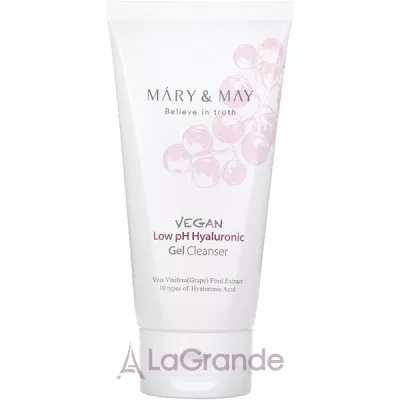 Mary & May Vegan Low pH Hyaluronic Gel Cleanser       pH  