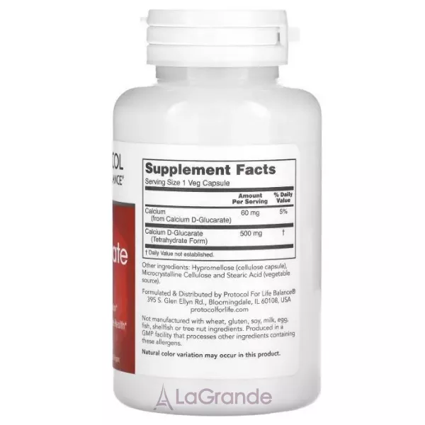 Protocol for Life Balance Calcium D-Glucarate 500 mg ������� ������� ��� ����������� �������� ������ 