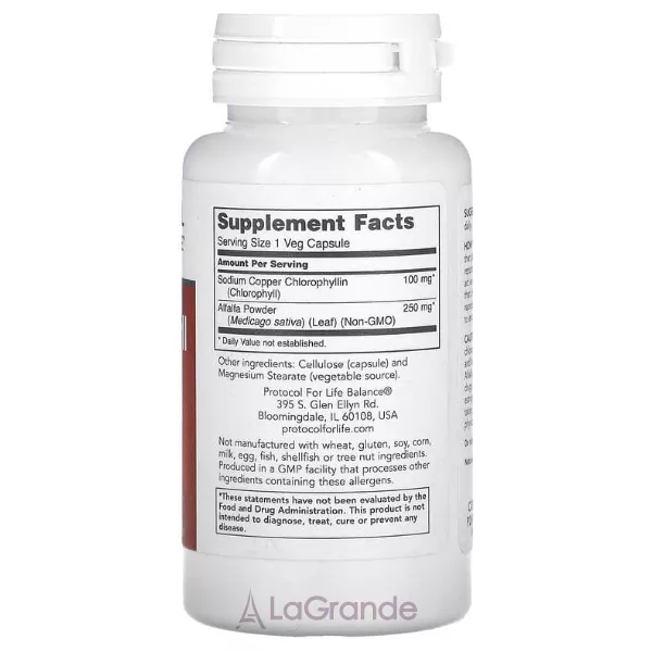 Protocol for Life Balance Chlorophyll 100mg ������� ������� ��� ��������� �����������  