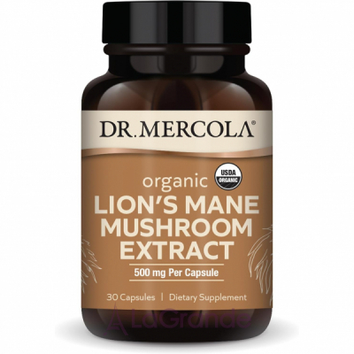 Dr. Mercola Organic Lion's Mane Mushroom Extract 500 mg ĳ  