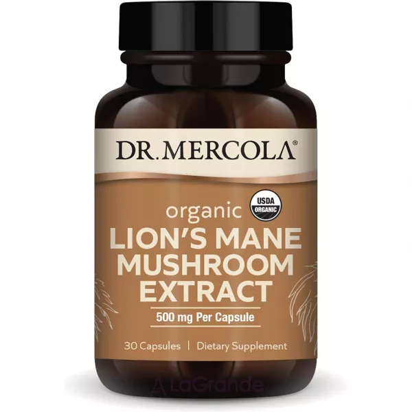 Dr. Mercola Organic Lion's Mane Mushroom Extract 500 mg ĳ������ ������� 