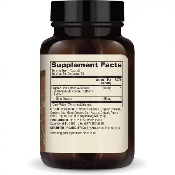 Dr. Mercola Organic Lion's Mane Mushroom Extract 500 mg ĳ������ ������� 