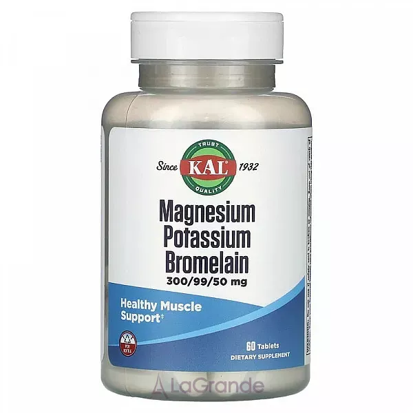 KAL Magnesium Potassium Bromelain 300/99/50 mg ĳ������ ������� 