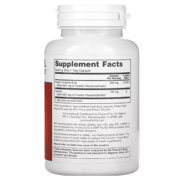 Protocol for Life Balance flush Free Niacin 500mg ������� ������� 
