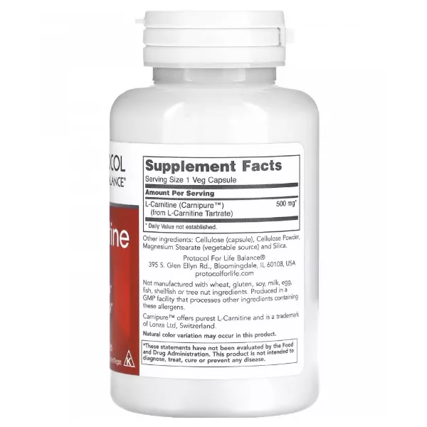 Protocol for Life Balance L-Carnitine 500 mg ������� ������� ��� ��������� ������� � �������������� 