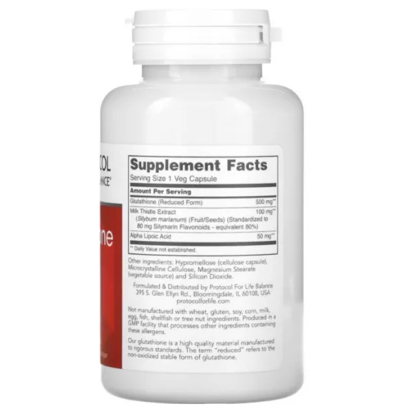 Protocol for Life Balance L-Glutathione 500 mg ������� ������� ��� ��������� ������� ������� 