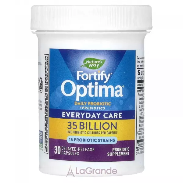 Nature's Way Fortify Optima Daily Probiotic + Prebiotics Everyday Care ��������� �� ���������, 35 ���� ���