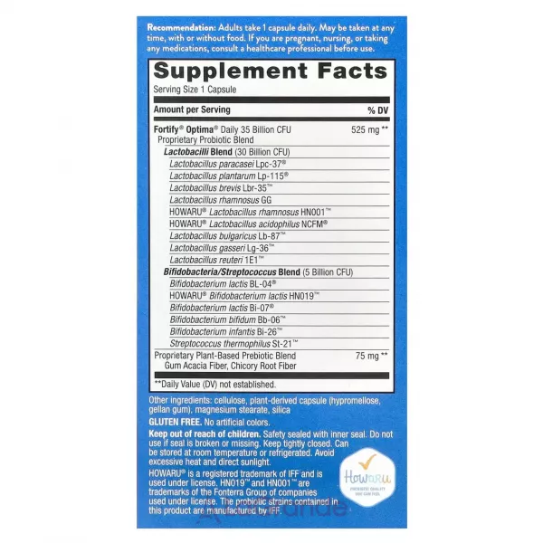 Nature's Way Fortify Optima Daily Probiotic + Prebiotics Everyday Care ��������� �� ���������, 35 ���� ���