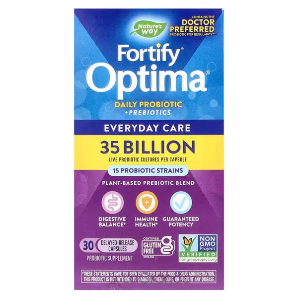Nature's Way Fortify Optima Daily Probiotic + Prebiotics Everyday Care ��������� �� ���������, 35 ���� ���