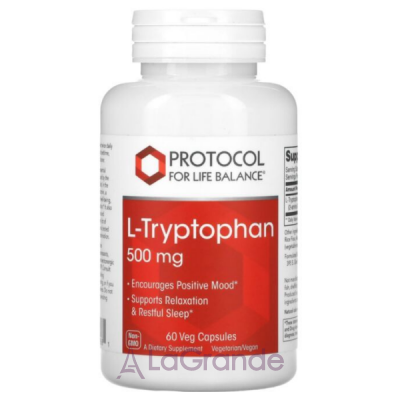 Protocol for Life Balance L-Tryptophan 500mg          