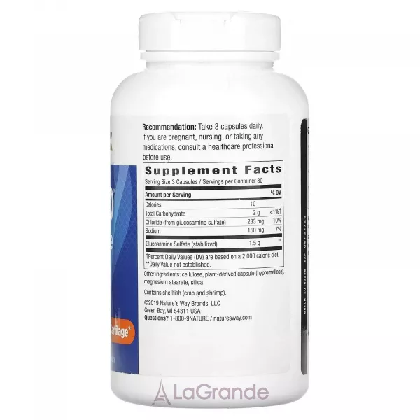 Nature's Way GS-500 Glucosamine Sulfate ����������� ������� ��� ��������� �������� 