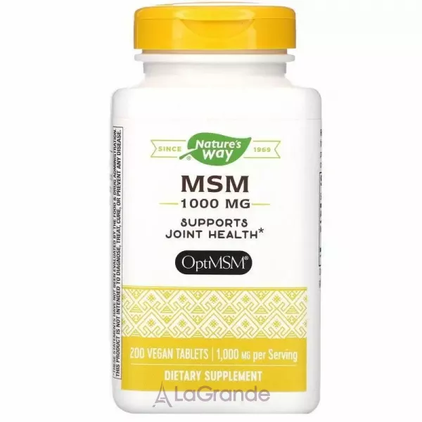 Nature's Way MSM 1000 mg ĳ������ ������� ��� �������� ������� 