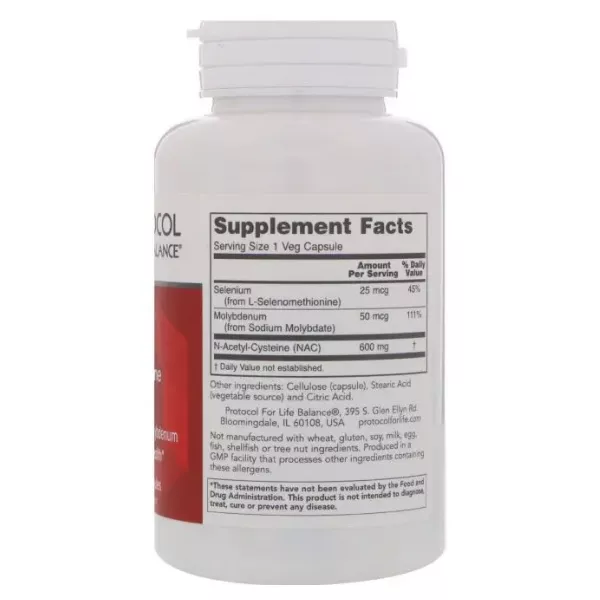 Protocol for Life Balance NAC N-Acetyl-Cysteine 600 mg ������� ������� ��� ���������� ������� ��� ������������ ����������� ������� 