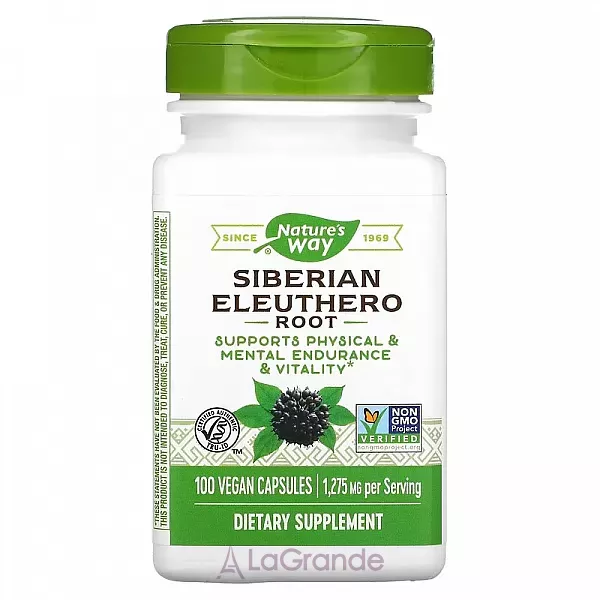 Nature's Way Siberian Eleuthero Root 1275 mg ����������� ������� ��� ���������� � ���������� ������������ 