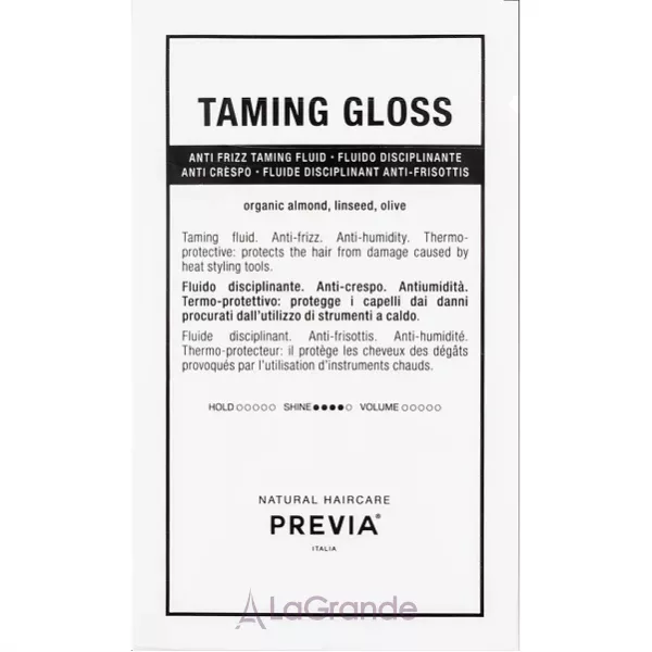 Previa Almond&Linseed Oil Taming Leave-in Gloss ���������� ����������� ����� (�������)